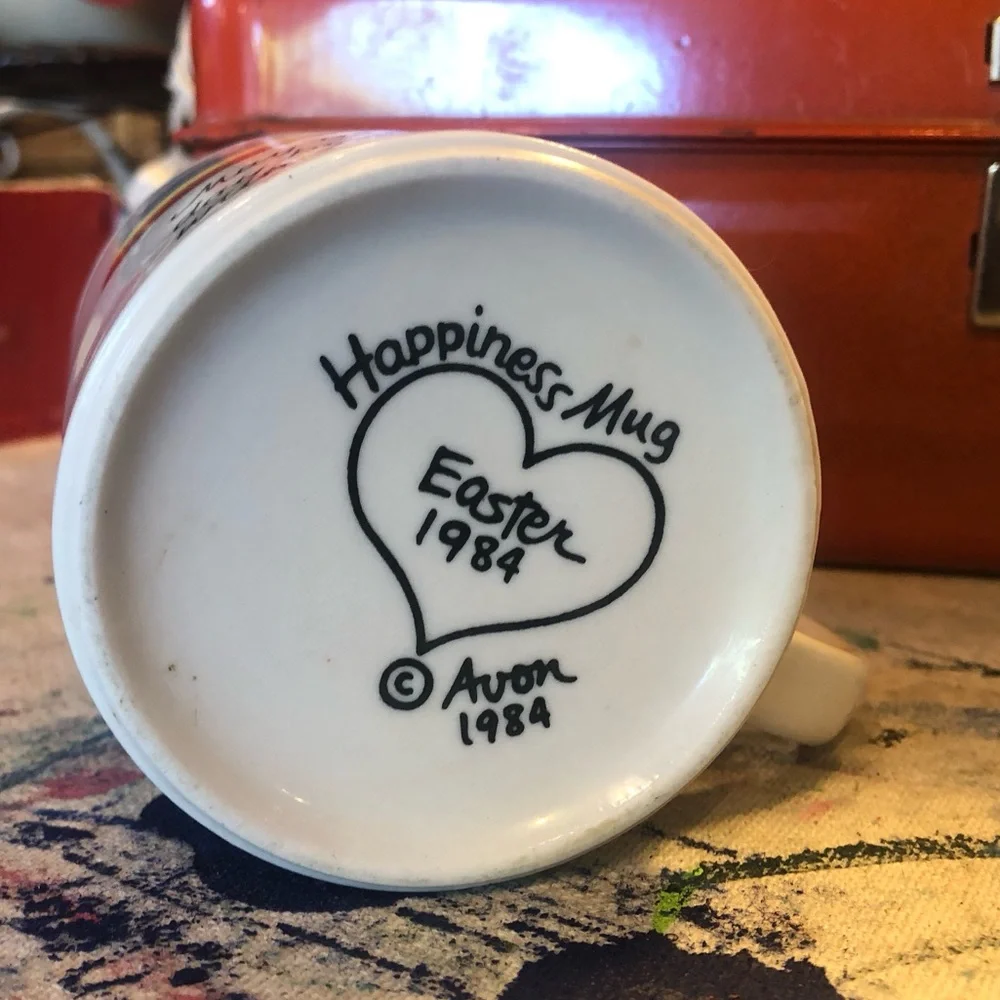 ☕️AVON Happiness Rainbow Coffee Mug 1984 ☕️